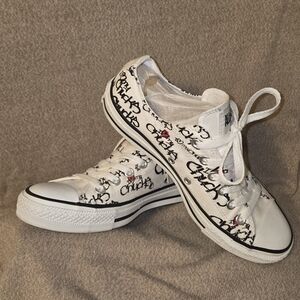 LIKE NEW~Converse Chuck Taylor Women's Size 8M "I ♡ My Chucks" Low Cut Sneakers